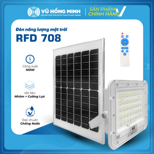 Đèn Năng Lượng Mặt Trời <br> Model: 708 (100W)