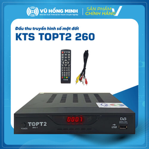 Đầu Thu Truyền Hình Số Mặt Đất <br> Model: KTS TOPT2 260