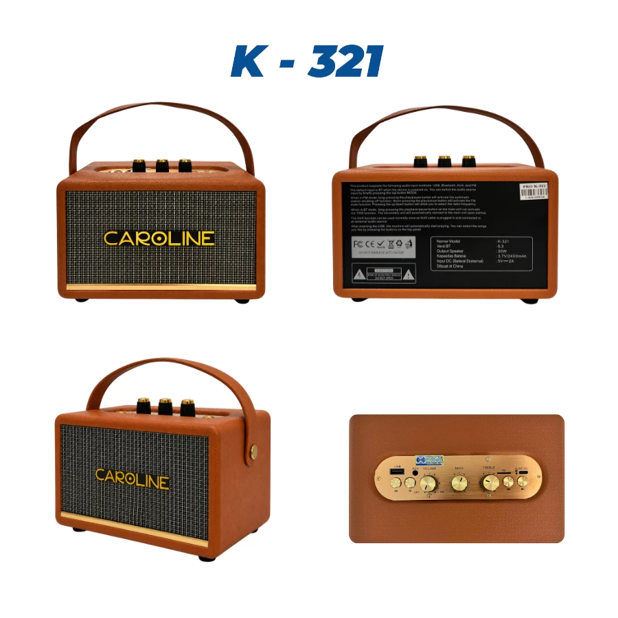 Loa Karaoke Xách Tay K-321, Màu Da Bò, Vũ Hồng Minh - Ảnh 2