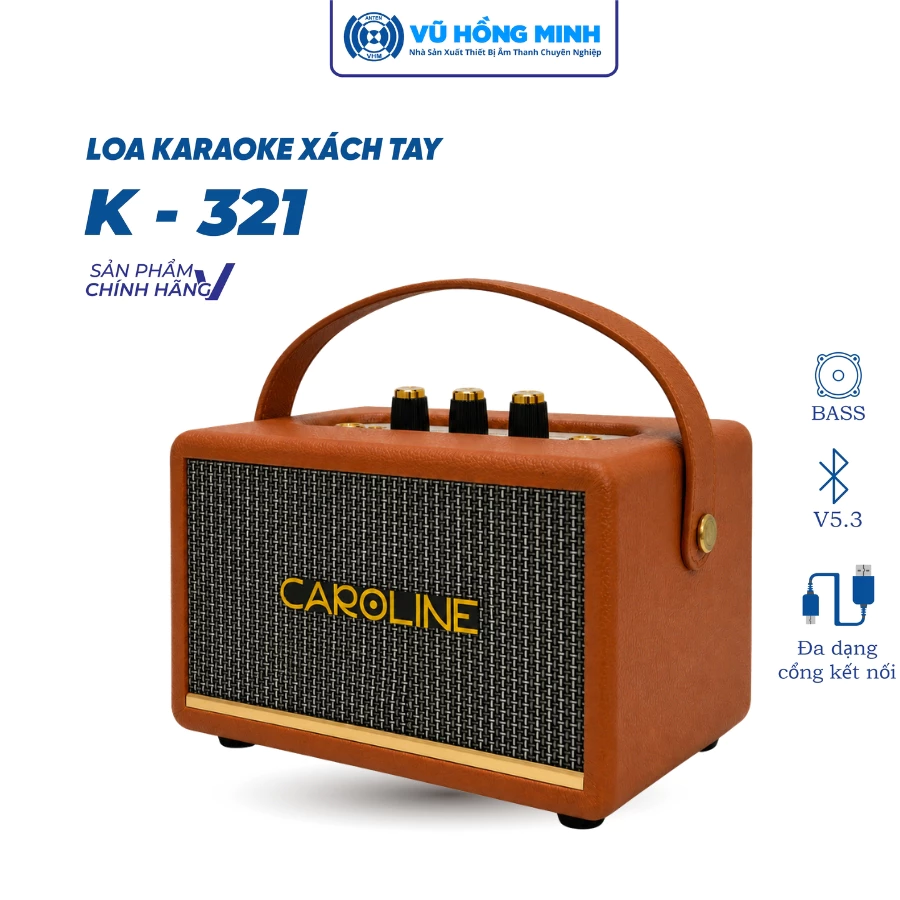 Loa Karaoke Xách Tay K-321, Màu Da Bò, Vũ Hồng Minh - Ảnh 7
