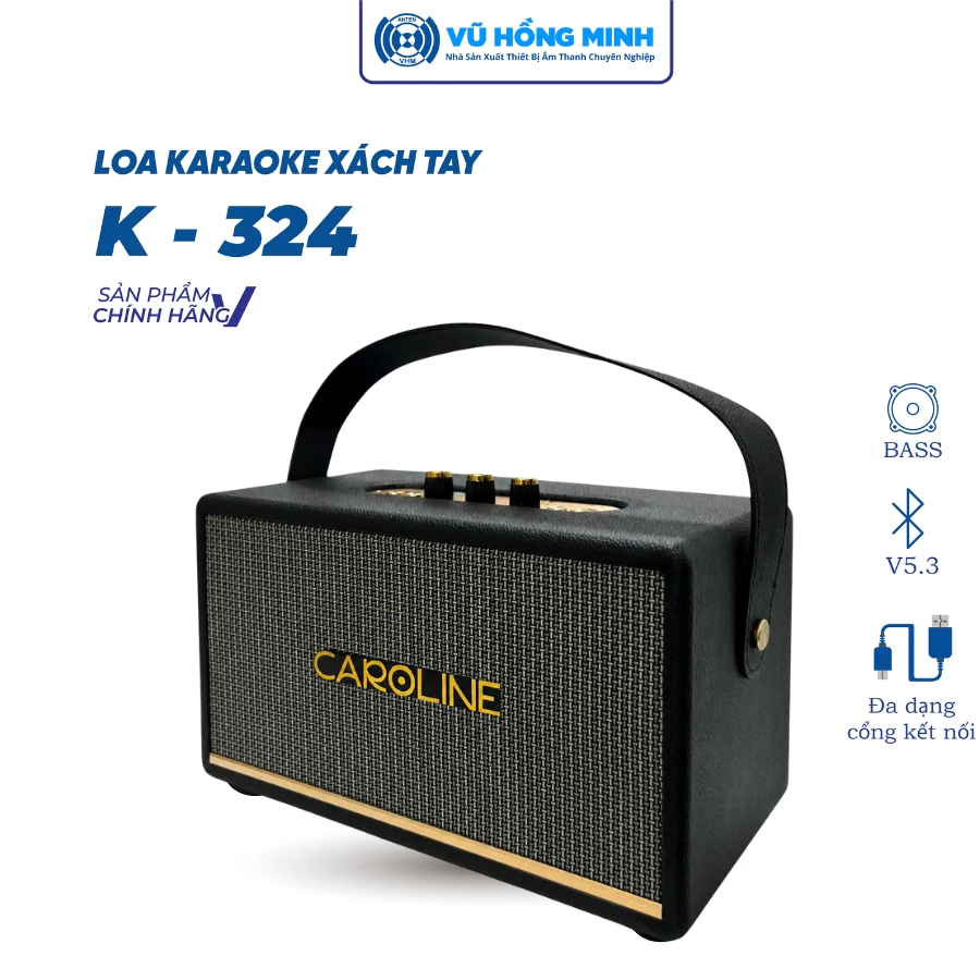 Loa Karaoke Xách Tay K-324, Màu Đen, Vũ Hồng Minh - Ảnh 4